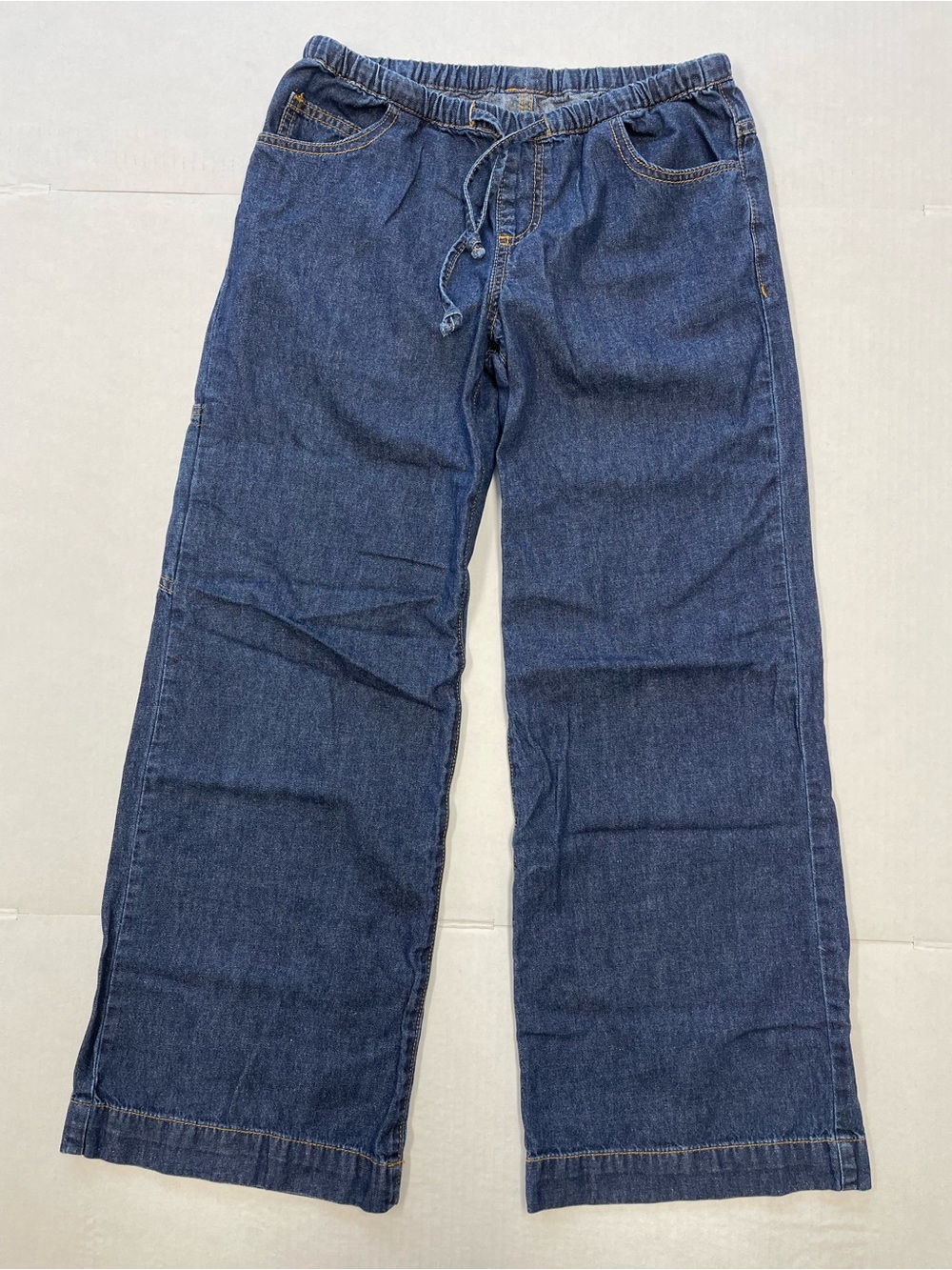 J. Galt 100% Cotton Women’s Small Low Rise Wide Leg Denim Jeans Elastic Waist